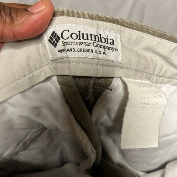 Columbia Pants Mens 32x27 Beige Omni-Shield Lightweight Hiking Cargo - Picture 2 of 5